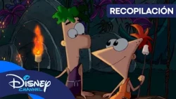 ¡Phineas y Ferb viajan en el tiempo! 🦴 Los mejores episodios en la Antigüedad | @disneychannelES