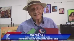 Osvaldo De Pablo Donó dos libros de cuentos de su autoría a la Biblioteca Alberdi