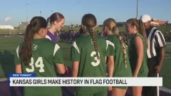 Kansas girls making history in inaugural flag football game