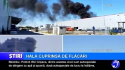 Warehouse engulfed in flames