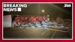 BREAKING | I-405 ramp to I-90 in Bellevue blocked due to semitruck rollover