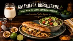 La Table de Maria: Galinhada Brésilienne | Poulet Mariné, Riz Safrané & Batida Coco-Maracuja