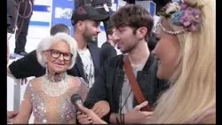 Baddie Winkle (89) owning the red carpet at MTV VMA's 2016