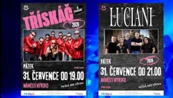 Pozvánka na koncert Třískáč a Luciáni v Nýrsku