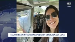 Ana Paula Larrea reaches for the moon from Earth