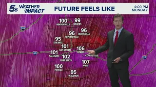 Latest Weather | Heat index values leaning toward triple digits