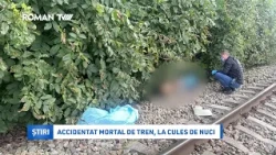 Bărbat accidentat mortal de tren la Roman, în timp ce culegea nuci