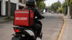 Delivery driver on motorcycle hit by bus and abandoned by driver in San Lorenzo