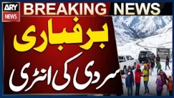Snowfall at Babusar Top Brings Winter Chill to Northern Areas