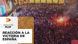 Alegría en Zaragoza por la victoria de España