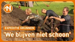 Ploeteren door de modder tijdens De Ruigste Run in Sappemeer | Expeditie Grunnen