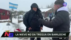 Relentless snow in Bariloche: Noticiero Seis reporter hits the city streets