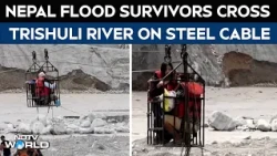 Nepal Flood: No Roads, No Bridges, Just A Cable Across The Floodwaters, Trishuli River