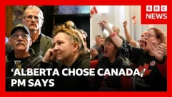 Albertans set to reject separation, vote in favour of Canadian unity | BBC News