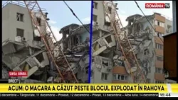 O macara s-a prăbușit peste blocul din Rahova distrus de explozia din 2025.