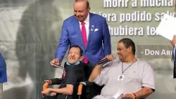 Marco Antonio and his uncle managed to get their electricity reconnected thanks to F. I. contribu...