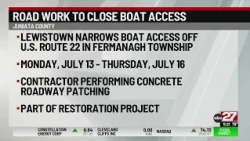 Road work to close boat access on Juniata River this week