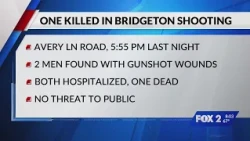 Bridgeton shooting leaves one dead and one injured
