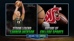 Seattle Storm Legend Lauren Jackson and WSU President Dr. Betsy Cantwell