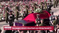 Thousands of Norwegians say goodbye to King Harald V