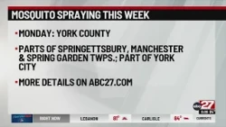 Mosquito spraying planned this week