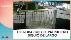 TWO PEOPLE were MUGGED and the PATROL CAR that passed by DID NOT HELP THEM #BuenTelefe