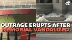 Veterans, visitors furious after World War II Memorial vandalism