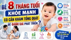 Should a healthy 8-month-old baby have a general check-up to assess development?