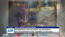 Bomberos sofocaron un incendio en un depósito del barrio Juan XXIII
