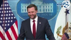 VP JD Vance speaks at White House press briefing