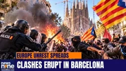 Barcelona Protests Turn Violent As Police Clash With Activists | Europe Unrest Spreads | News9