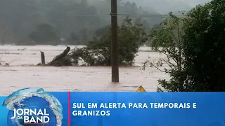Sul segue em alerta para o risco de temporais e granizo | Jornal da Band