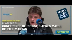 Conférence de Presse Paul MARSAN  - VRDR BEZIERS - 09/10/2026