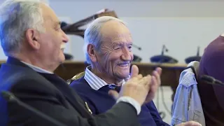 Pietro Calzati, known as Falco, a 97-year-old partisan.