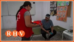 Red Cross and Alzira City Council set up a climate shelter for the heat wave