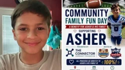 Community continues to rally around 10-year-old Asher Thomson as he recovers from devastating crash