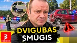 Šalmas ir batas liko ant asfalto, motociklininką išvežė medikai