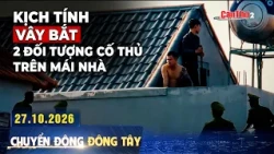 Dramatic pursuit of 2 suspects holed up on a roof | East-West News 10/26/2026 | Can Tho
