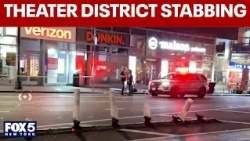 2 stabbed in Theater District; suspects sought