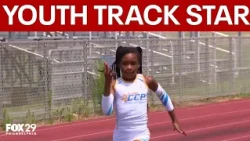 8-year-old track star from Delaware breaks 3 national records