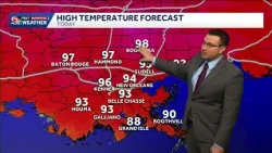 Hot with heat alerts in effect for southeast Louisiana and south Mississippi