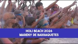 🌈🎉 Holi Beach painted Mareny de Barraquetes with color