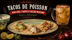 La Table de Maria: Tacos de Poisson | Mahi-Mahi, 3 Sauces & Chelada Mexicaine
