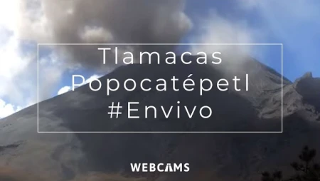 Popocatépetl Volcano Live from Tlamacas, Mexico
