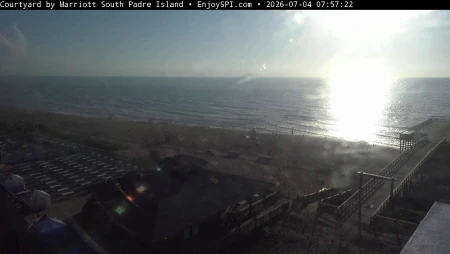 South Padre Island Beach Live from Courtyard by Marriott