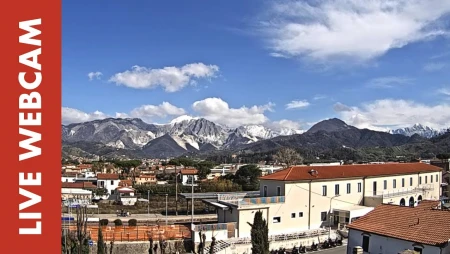 Carrara - Train Station and Apuan Alps